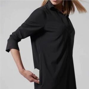 Athleta Urbanite Midi Shirt Dress Black Size Large Missing Belt